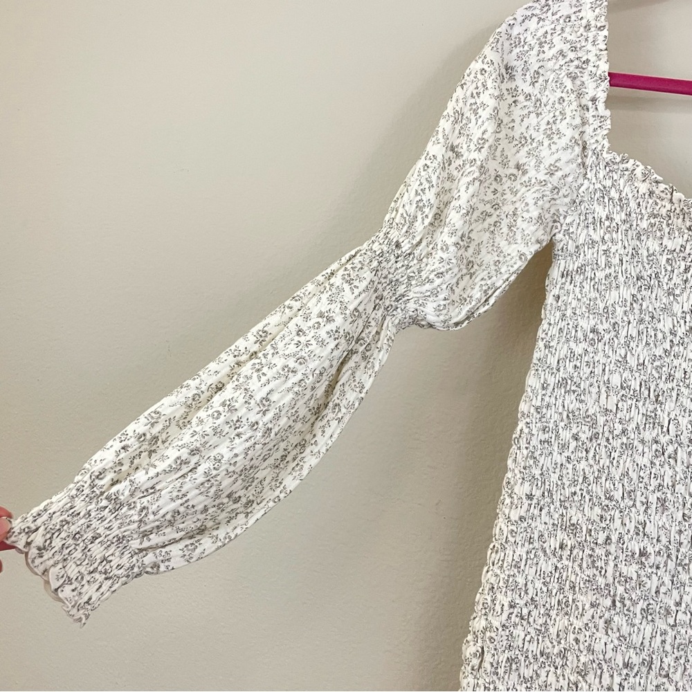 NWT Nothing‎ Fits But Ichika Floral Long Sleeve Smocked Maternity Dress Size S/M - Picture 3 of 10